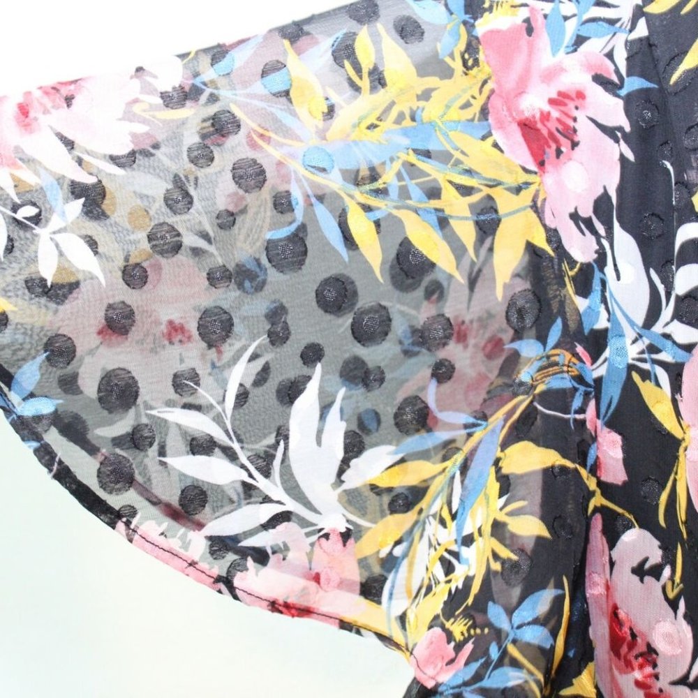 Lane Bryant Textured Floral Midi Maxi Maxi Dress Tie Belt Plus Size 26 H13023 - Picture 7 of 12